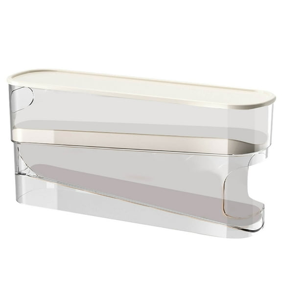 Slide Type Automatic Egg Roller Carton for Refrigerator Door Kitchen Countertop Storage Organizer Holder