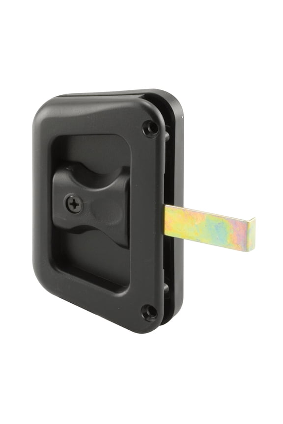 Slide+V:AC-co Black Plastic Hat Section Screen Door Handle and Latch