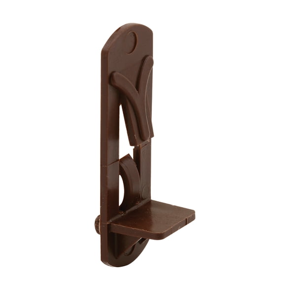 Slide-co 5 mm. Locking Shelf Support Clip, Brown (6-pack) Brackets