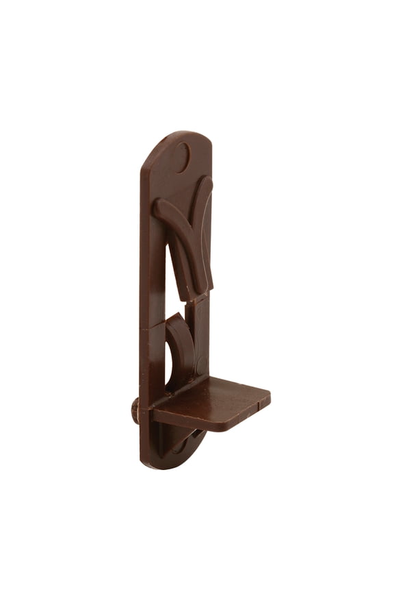 5 mm. Locking Shelf Support Clip, Brown (6-pack) Brackets