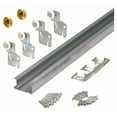 thumbnail image 1 of Slide-co By-Pass Closet Track Kit, 72 In., 2-Door Hardware, Brass-Plated Pulls (1-Kit), 1 of 4