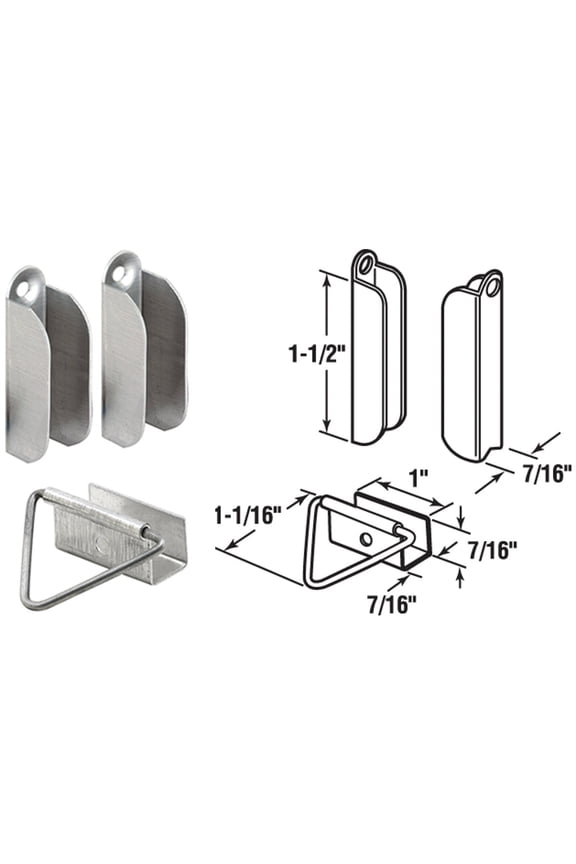 Screen Holder Latch Set, Aluminum, 7/16 in.