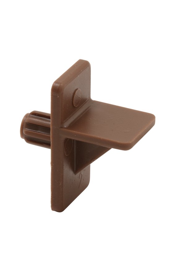 Shelf Support Peg, 1/4 in., Brown Plastic (12-pack) Bracket