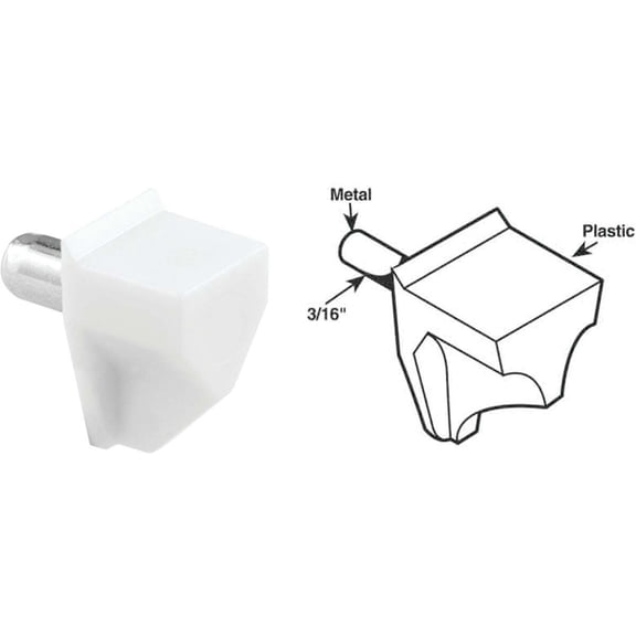 Slide-co Shelf Support Peg Plastic 5 mm. Diameter Bracket