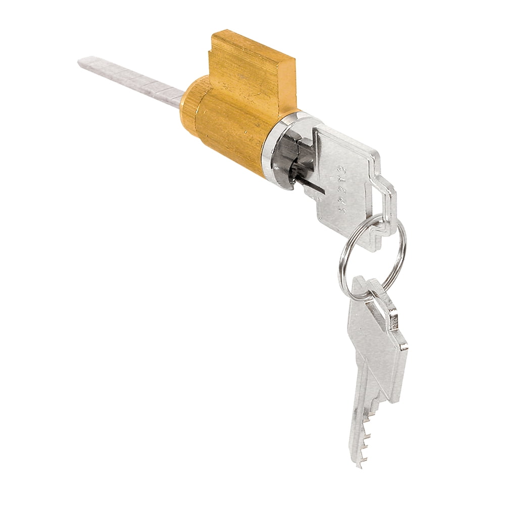 Brass and Steel Keyed Patio Door Cylinder Lock