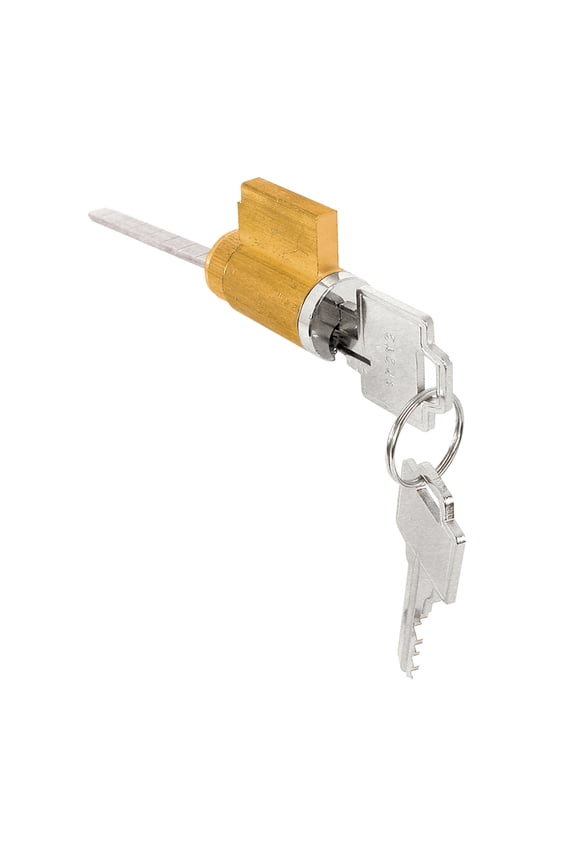 Sliding glass door keyed cylinder lock