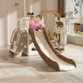 thumbnail image 1 of Slide for Toddlers Age 2-5 Kids Swing and Slide Set Baby Outdoor Indoor Playset with Basketball Hoop and Ball Stair Telescope Playground for Backyard, 1 of 9