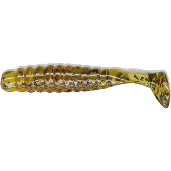Charlie Brewer's Crappie Slider Grub Pumpkin Black Flake