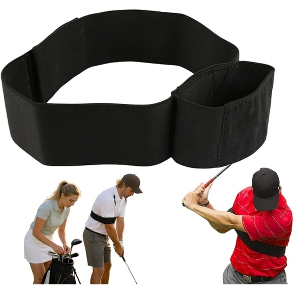 Slider Golf Training Aid - Adjustable Golf Swing Correcting Arm Band for Connection & Stability - Premium Nylon Elastic Swing Trainer for Beginners, Men & Women