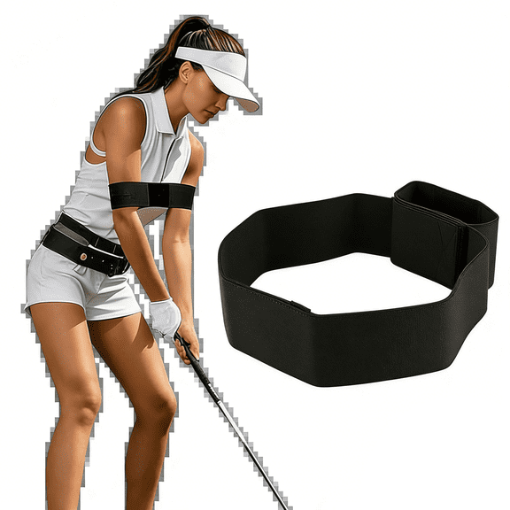 Slider Golf Training Aid, Swing Correcting Arm Band with Adjustable Connection Strap, Practice Training Tool for Golf Beginners and Professionals