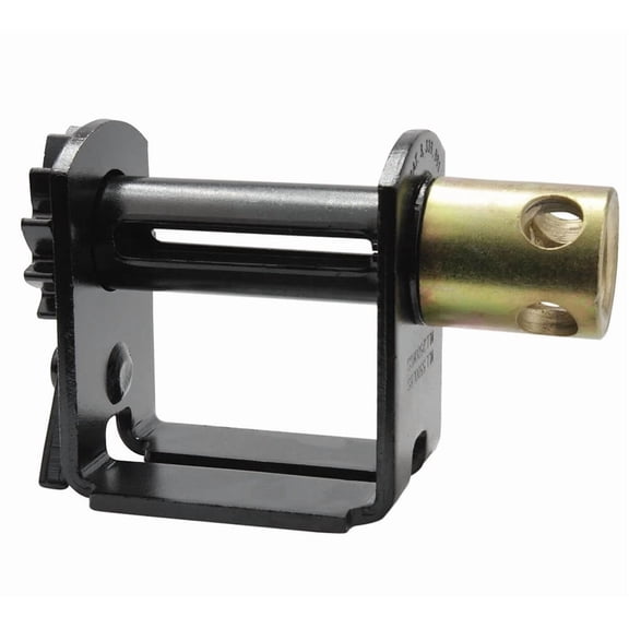 Standard Slider Ratcheting Winch for C-Track Flatbed Truck Trailer, Tightens Straps Without Removing Winch Bar, Heavy-Duty Steel Flatbed Tie-Down Winch - 6000 lbs WLL