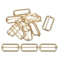 thumbnail image 1 of Slides Buckles, 30 Pack 50x20x4.8mm Metal Roller Pin Buckles, Gold Tone, 1 of 5