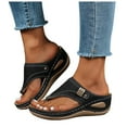thumbnail image 1 of Slides For Women Orthopedic Sandals Fashion Orthotic Slides Ladies Lightweight Slip On Slippers Sandals Black 9.5, 1 of 6