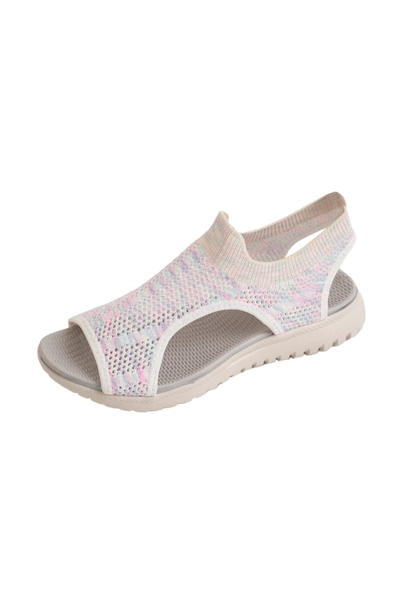 Slides Sandals For Women Breathable Mesh Sports Athletic Casual Summer Walking Shoes