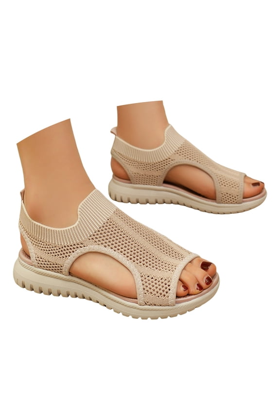 Slides Sandals For Women Breathable Mesh Sports Athletic Casual Summer Walking Shoes