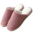thumbnail image 1 of Slides for Women Fall Slippers for Women Ladies Fashion Winter Warm Solid Color Headed Flat Bottom Slippers, 1 of 9