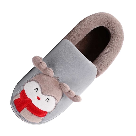 Slides for Women Fluffy Slippers Women's Cozy Slippers With Cute Embroidery For Indoor Comfort And Warmth In Fall Winter