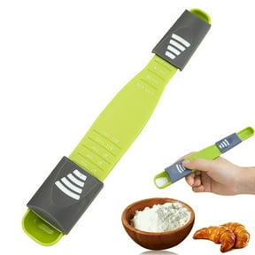 Sliding Adjustable Measuring Spoon 9-in-1 All-in-One, 1/8 TSP to 1 TBSP, Dry & Liquid Ingredients, Double-Ended, Dishwasher Safe, Food-Grade Plastic, Baking & Cooking Green