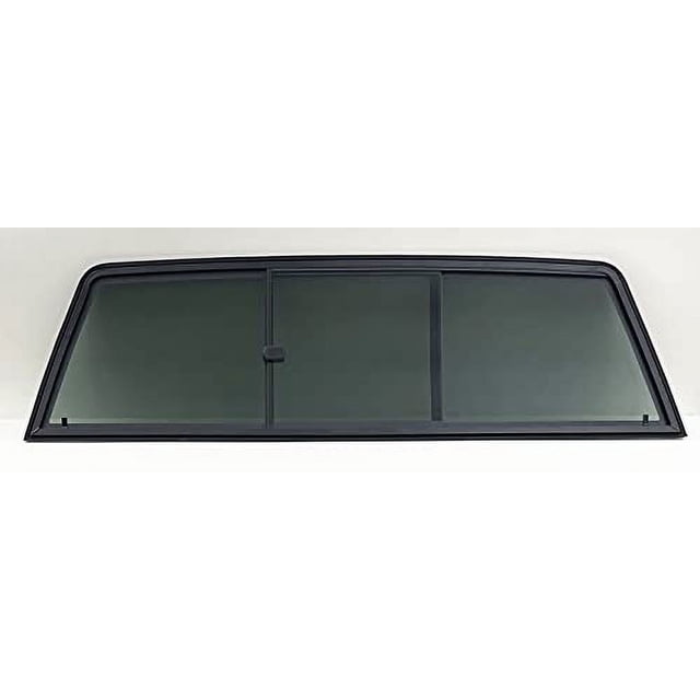 Rear Manual Slider Window Glass With Seal For 97-03 Ford F150 & 97-99 F250LD