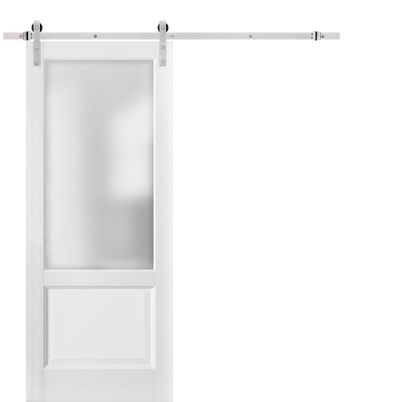 Sliding Barn Door 24 x 84 with Stainless Steel 6.6ft Hardware