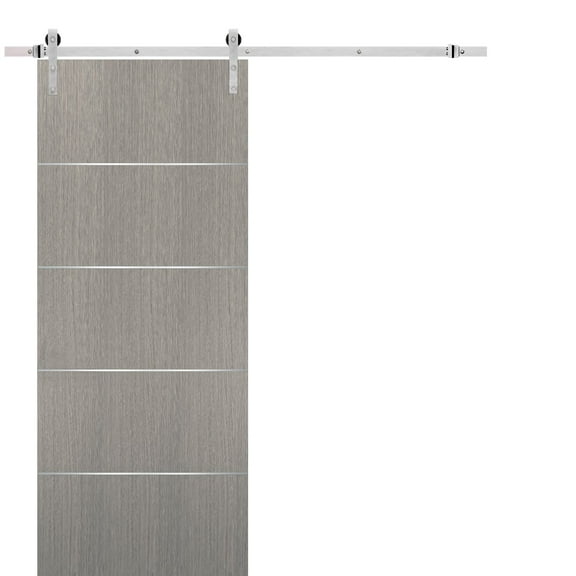 Sliding Barn Door 28 x 80 with Stainless Steel 6.6ft Hardware