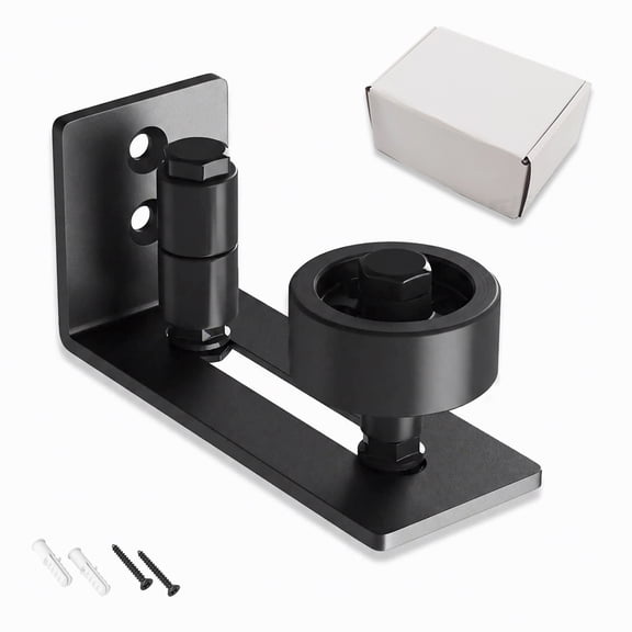1PCS Sliding Barn Door Floor Guide for Bottom Adjustable Roller - 8 Setup Options for DIYers - Flush Design Bottom Flat Barn Door Floor Guide Stay Roller