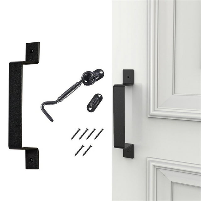 Sliding Barn Door Handle Pull And Flush Gate Hardware Kit Set Matte