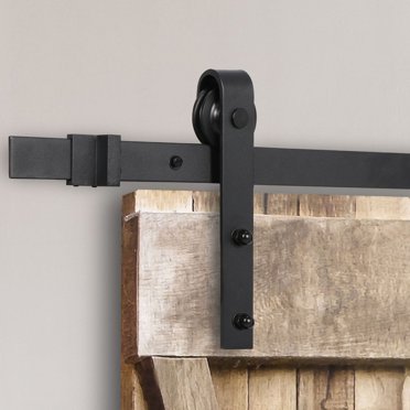 SEGAWE 6.6FT Modern Sliding Barn Door Hardware Kit – Smooth Glide Closet Track Rail In Black