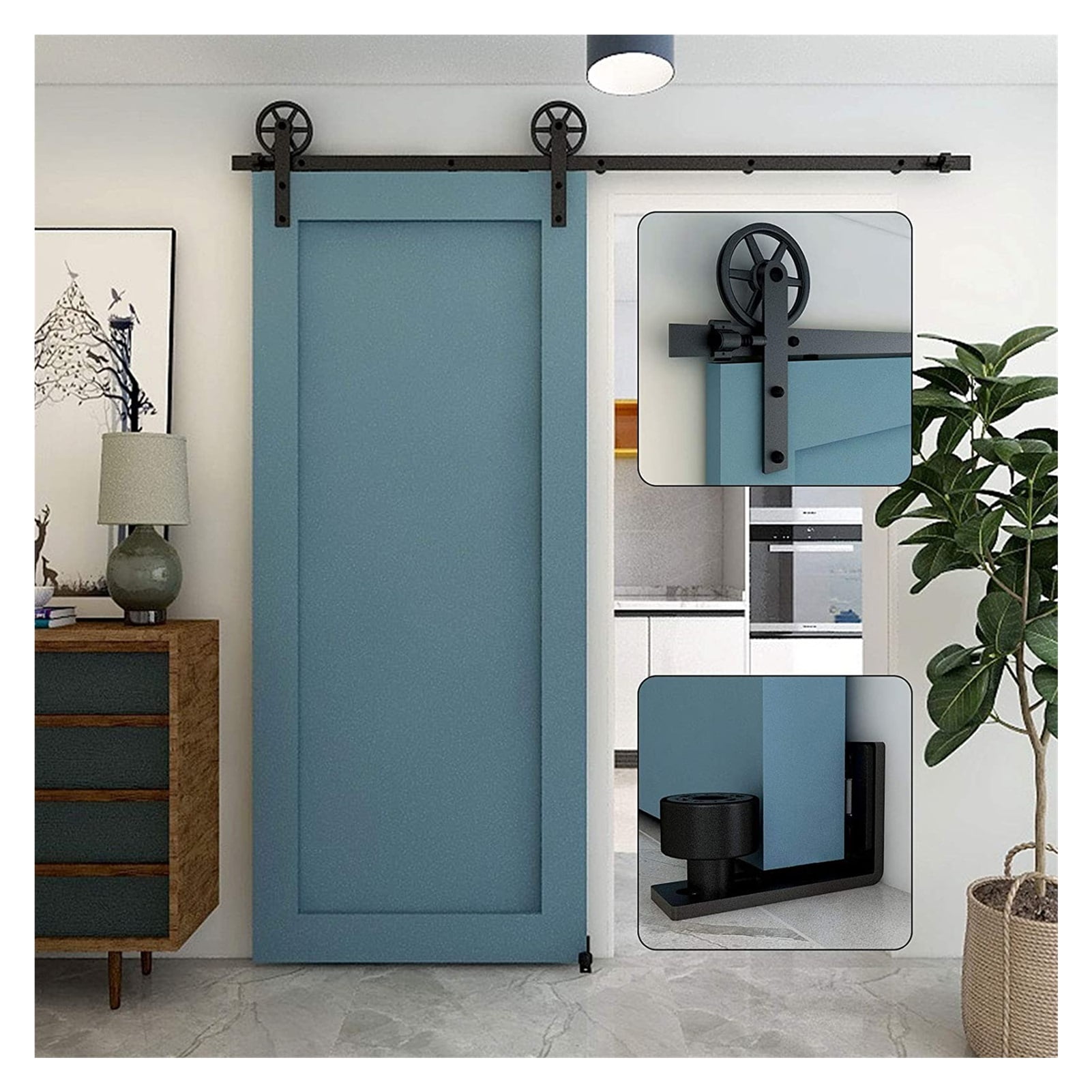 Sliding Barn Door Hardware Kit Barn Door Floor Guide Heavy Duty Sturdy