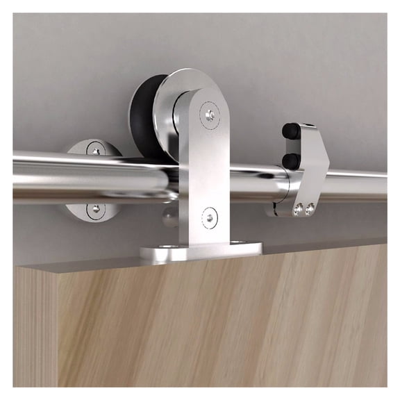 Sliding Barn Door Hardware Kit Stainless Steel Top Mount 6ft 6.6ft 8ft ,Smooth Sliding