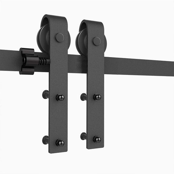Sliding Barn Door Hardware Roller, Hangers Only Barn Door Wheel Black-2 Pack, No Track(J Shape)