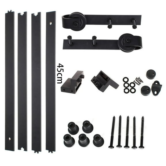 Sliding Barn Door Hardware Roller Track Rail Kit Set For Closet Cabinet Wood Barn Door Rail Track Kit System 180cm Door Hardware ,Easy to Install