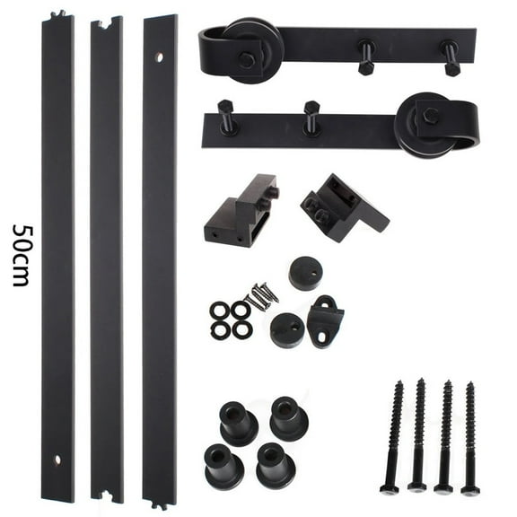 Sliding Barn Door Hardware Roller Track Rail Kit Set For Closet Cabinet Wood Barn Door Rail Track Kit System 180cm Door Hardware ,Easy to Install