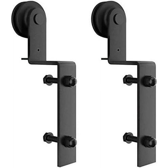 Sliding Barn Door Hardware Rollers, Single Track Bypass System 2 Pcs Hangers Hardware Accessories, I Shape Design$$Tools & Hardware Other