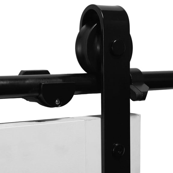 Sliding Barn Door Hardware Sliding Barn Door Track Barn Door Hardware Track Kit Metal Barn Door Hardware 6.6ft Barn Door Hardware Kit Sliding Barn Door Track With Floor Guide For Home Black