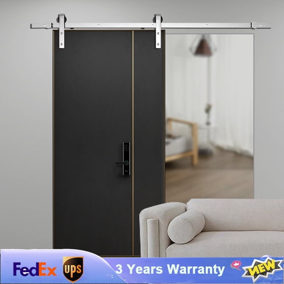 Sliding Barn Door Hardware Track Kit Smoothly Straight Pulley Heavy Duty