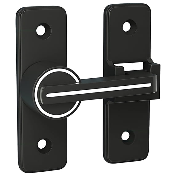Sliding Barn Door Lock, Zinc Alloy Latch with 180° Rotation, luminous Positioning Door Latch, No Drilling Required, Easy Installation for Bathroom, Gate, and Old Style Doors