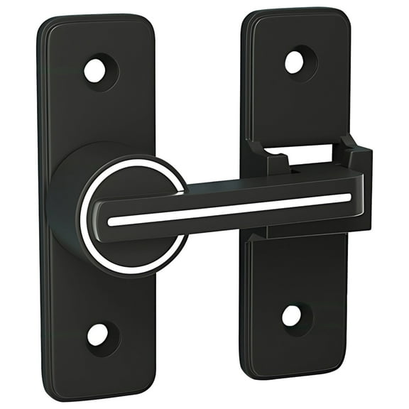 Sliding Barn Door Lock, Zinc Alloy Latch with 180 Rotation, luminous Positioning Door Latch, No Drilling Required, Easy Installation for Bathroom, Gate, and Old Style Doors