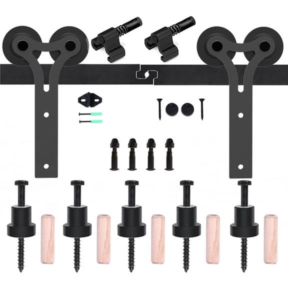 Sliding Barn Door Rail Kits Y Shape Roller Hanger Door Hardware Track With Upgraded Nylon Bearings Stable And Sturdy ,Easy to Install