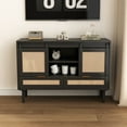 thumbnail image 1 of Sliding Barn Door Storage Cabinet - Black, 1 of 10