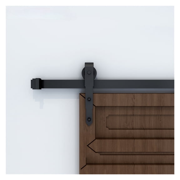 Sliding Barn Door Track Hardware Kit, Antique Style Hanger Rail System Arrow Shape Door Pulley Set For Single Door ,Easy to Install