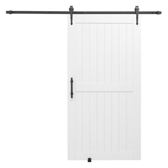 Sliding Barn Door with Hardware Kit 42 x 84 inch MDF Panel PVC Surface