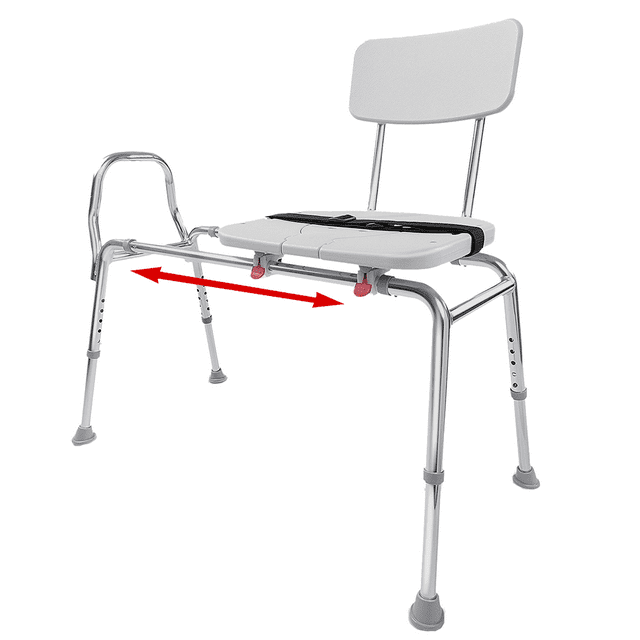 Sliding Bath Transfer Bench with Replaceable CutOut Seat (77311