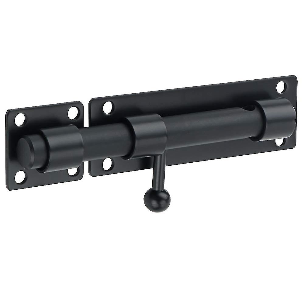 Sliding Bolt Door Latch Barrel Door Lock Exterior Door Lock With Padlock Hole, Stainless Steel Matte