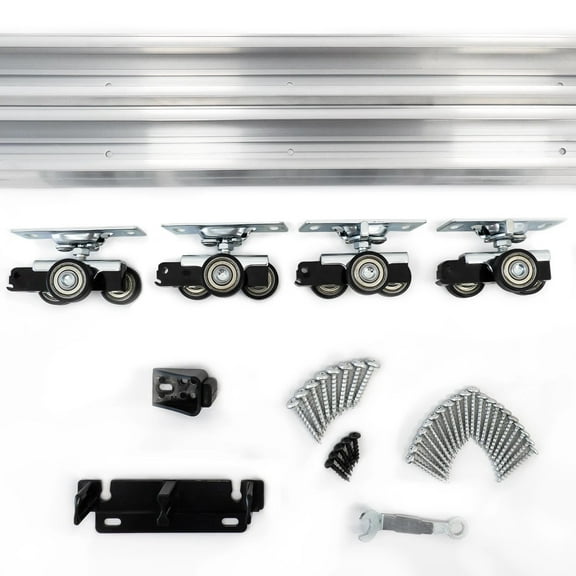Sliding Bypass Door Hardware KIT 72 Inch Heavy Duty Without Door