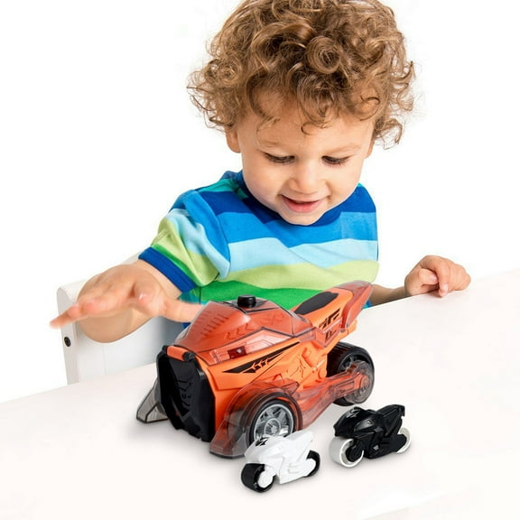 Sliding Catapult Motorcycle & Car Toy Set | Fast-Action Vehicle Toys with Built-In Launcher, Durable Construction, Smooth Gliding, High-Speed Play | Great for Indoor/Outdoor Fun