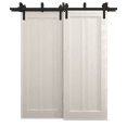 thumbnail image 1 of Sliding Closet Barn Bypass Doors 36 x 80 inches | Ego 5006 Painted White Oak | Modern 6.6ft Rails Hardware Set | Wood Solid Bedroom Wardrobe Doors, 1 of 5