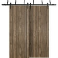 thumbnail image 1 of Sliding Closet Barn Bypass Doors 36 x 96 inches | Planum 0016 White Silk with Frosted Glass | Sturdy 6.6ft Rails Hardware Set | Wood Solid Bedroom Wardrobe Doors, 1 of 6