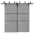 thumbnail image 1 of Sliding Closet Barn Bypass Doors 56 x 80 inches | Planum 0014 Concrete with Frosted Glass | Sturdy 6.6ft Rails Hardware Set | Wood Solid Bedroom Wardrobe Doors, 1 of 6