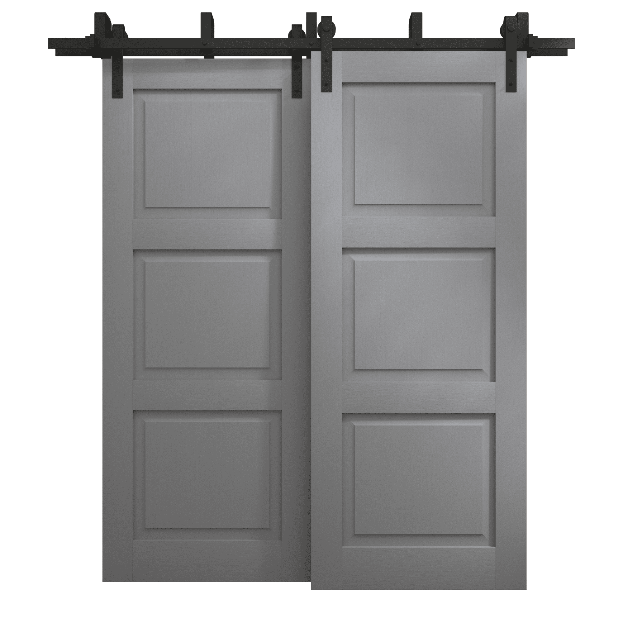 Sliding Closet Barn Bypass Doors 60 x 80 inches | Ego 5010 Painted Grey ...